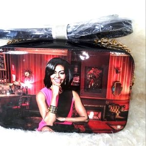 2 for $25 Michelle Obama Crossbody Purse with Gold Cahin Strap